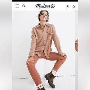 Madewell MWL Fleecelayer Shirt-Jacket Size Large